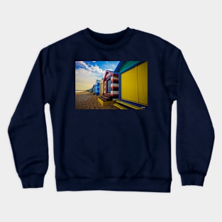 Boat Sheds at Dromana, Mornington Peninsula, Victoria, Australia, Crewneck Sweatshirt